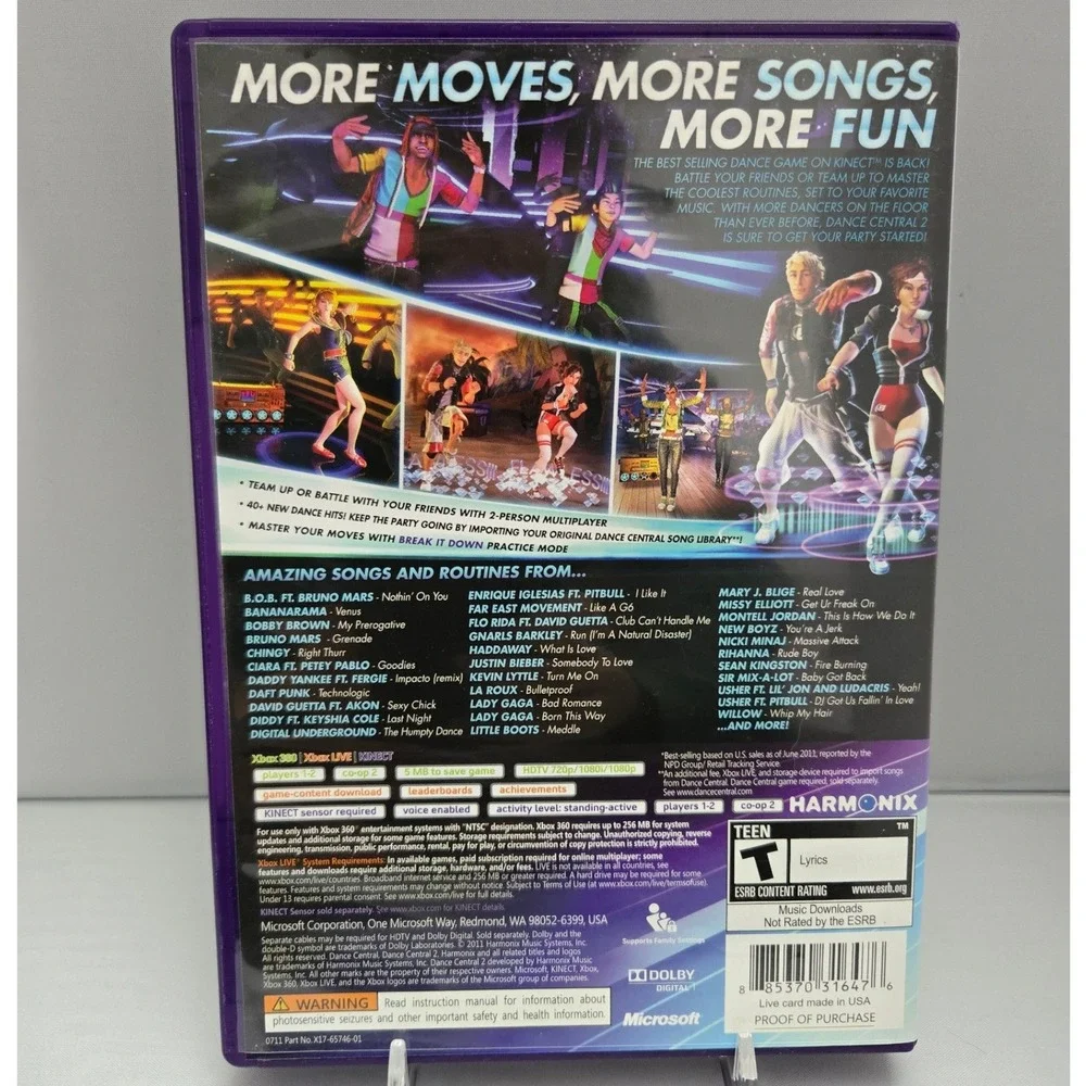 Dance Central 1, 2, & 3 Bundle Xbox‎ 360 Kinect - Complete CIB 3 Games Tested